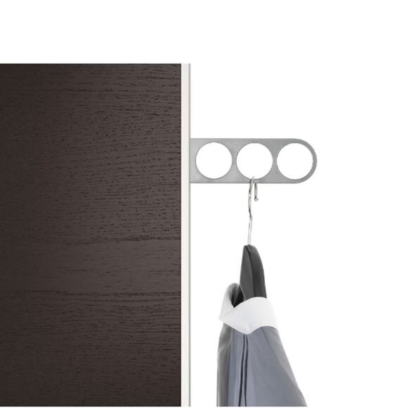 KOMPLEMENT Valet Metal Steel Hanger Dark Grey  6 3/4" x 2" - Picture 2 of 4